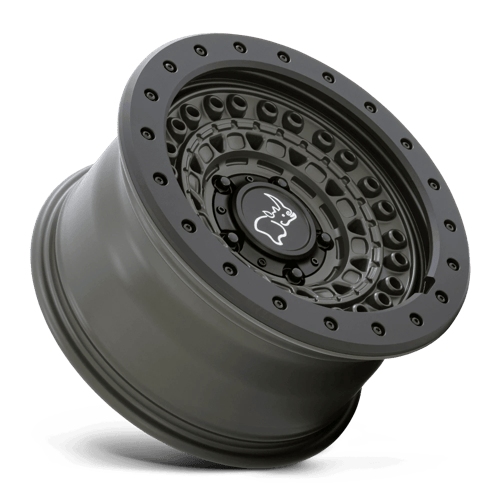 Black Rhino Hard Alloys BARRICADE 18x9 Olive Drab Green W/ Blk Rock 6x135 10mm