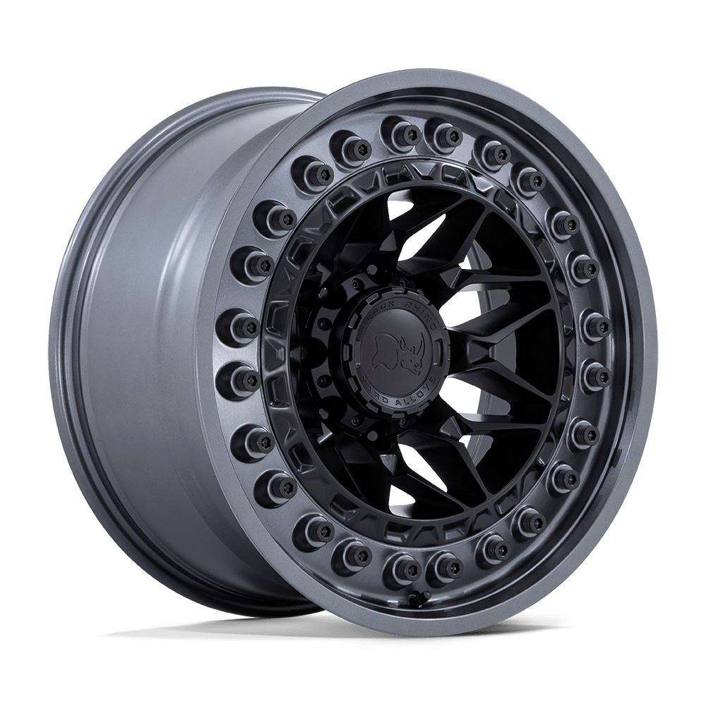 Black Rhino Hard Alloys ALPHA 17x9 Matte Black W/ Gunmetal Lip 6x135 0mm