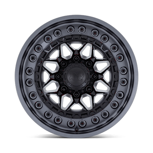 Black Rhino Hard Alloys ALPHA 18x9 Matte Black W/ Gunmetal Lip 6x135 20mm