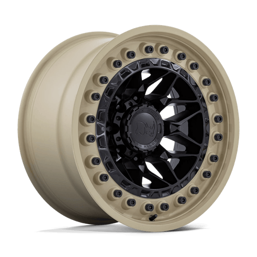 Black Rhino Hard Alloys ALPHA 17x9 Matte Black W/ Sand Lip 6x135 -12mm