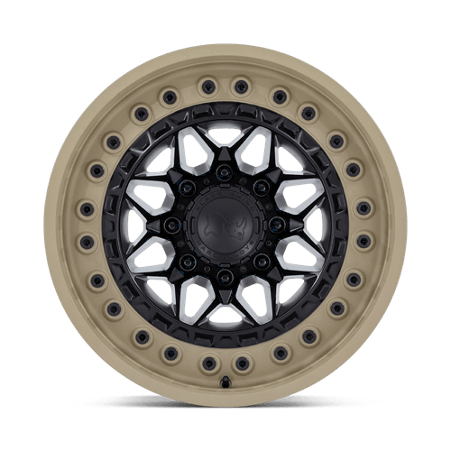 Black Rhino Hard Alloys ALPHA 17x9 Matte Black W/ Sand Lip 6x135 -12mm