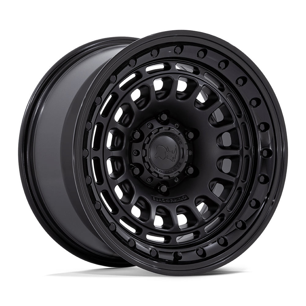 Black Rhino Hard Alloys BR014 SAHARA 17x9 Matte Black W/ Gloss Black Lip 6x135 0mm