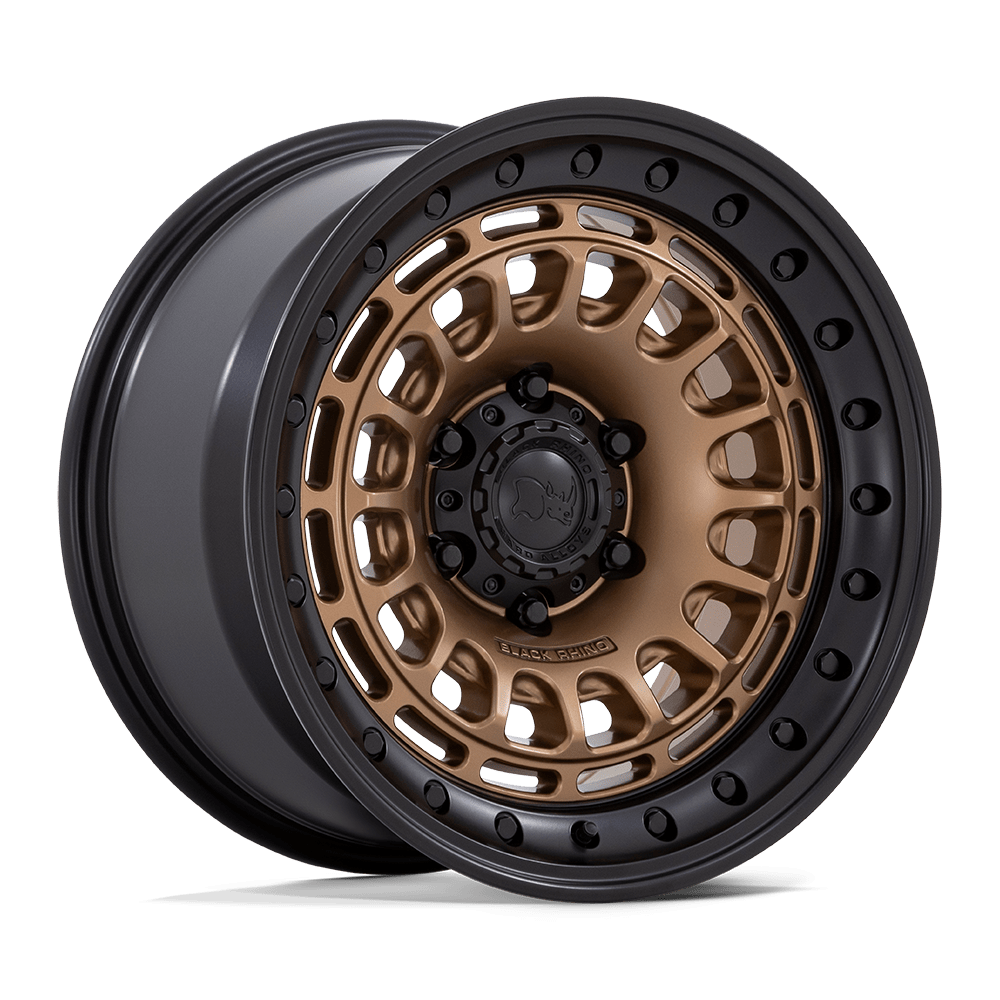 Black Rhino Hard Alloys BR014 SAHARA 17x9 Matte Bronze W Gloss Black Lip 6x135 0mm