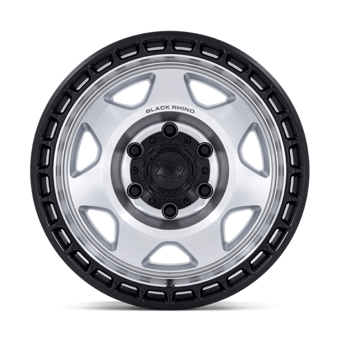 Black Rhino Hard Alloys BR018 VOYAGER 17x8.5 Silver Machined W/ M-Black Lip 6x135 0mm