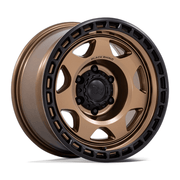 Black Rhino Hard Alloys BR018 VOYAGER 17x8.5 Matte Bronze W/ M-Black Lip 6x135 -10mm
