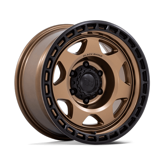 Black Rhino Hard Alloys BR018 VOYAGER 17x8.5 Matte Bronze W/ M-Black Lip 6x135 -10mm