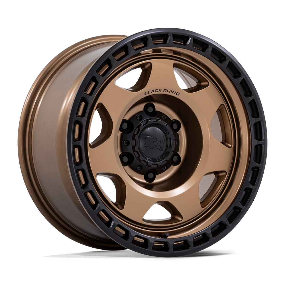 Black Rhino Hard Alloys BR018 VOYAGER 17x8.5 Matte Bronze W/ M-Black Lip 6x135 -10mm