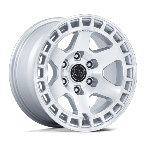 Black Rhino Hard Alloys BR022 BAHARI 17x8.5 Gloss Silver W/ Machined Face 5x114.3 25mm