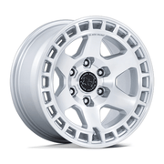 Black Rhino Hard Alloys BR022 BAHARI 17x8.5 Gloss Silver W/ Machined Face 6x135 -10mm