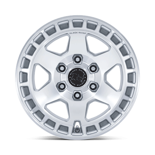 Black Rhino Hard Alloys BR022 BAHARI 17x8.5 Gloss Silver W/ Machined Face 5x114.3 25mm