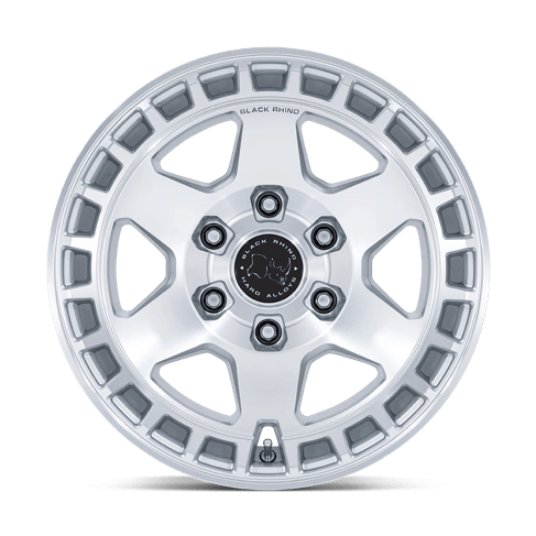 Black Rhino Hard Alloys BR022 BAHARI 17x9 Gloss Silver W/ Machined Face 6x135 40mm