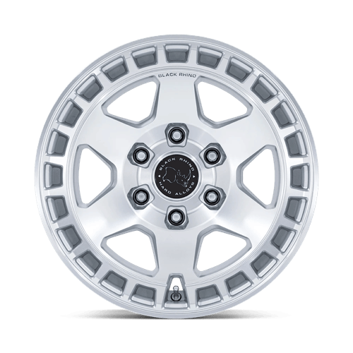 Black Rhino Hard Alloys BR022 BAHARI 17x8.5 Gloss Silver W/ Machined Face 6x135 0mm