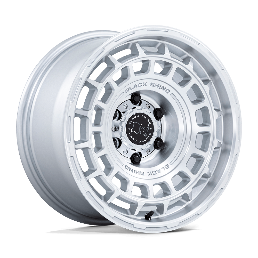 Black Rhino Hard Alloys BR024 AWOL 20x8.5 Silver W/ Machined Face 5x114.3 25mm
