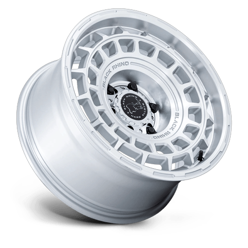 Black Rhino Hard Alloys BR024 AWOL 17x8.5 Silver W/ Machined Face 6x135 10mm