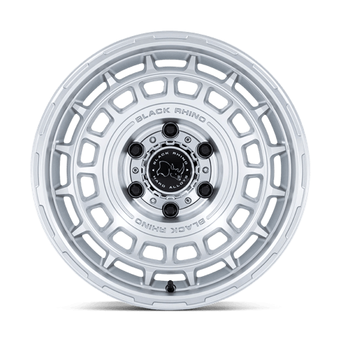 Black Rhino Hard Alloys BR024 AWOL 17x8.5 Silver W/ Machined Face 6x135 10mm