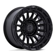 Black Rhino Hard Alloys BR025 RIVAL 17x9 Matte Black W/ Gloss Blk-Lp 6x135 -12mm