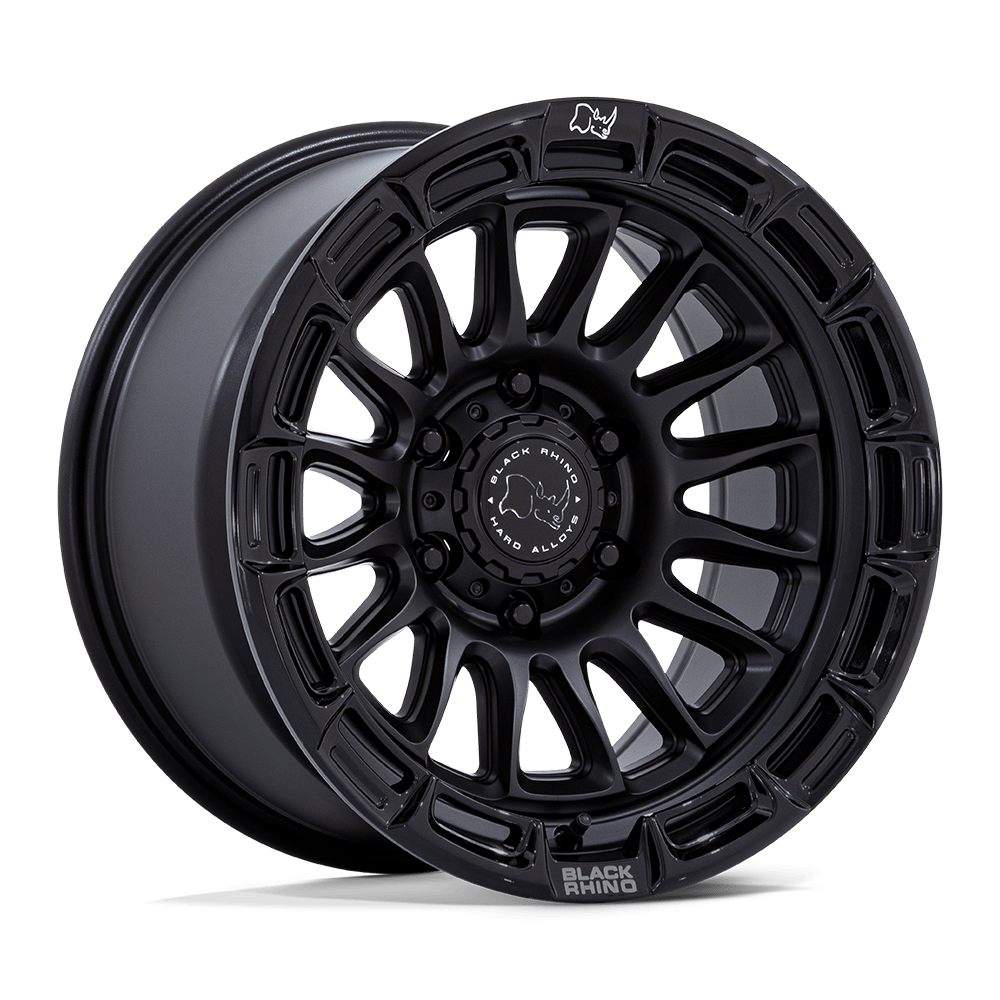 Black Rhino Hard Alloys BR025 RIVAL 17x8.5 Matte Black W/ Gloss Blk-Lp 6x135 10mm
