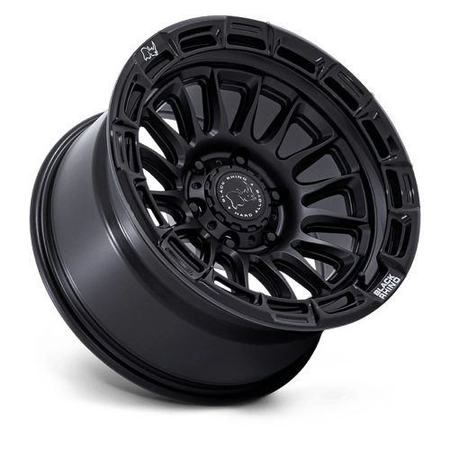 Black Rhino Hard Alloys BR025 RIVAL 17x9 Matte Black W/ Gloss Blk-Lp 6x135 -12mm