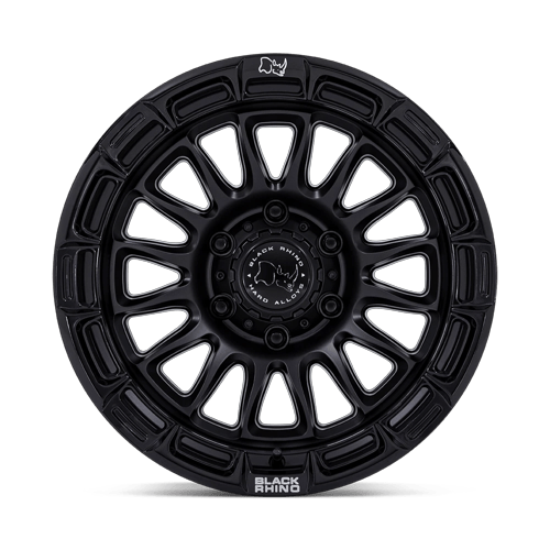 Black Rhino Hard Alloys BR025 RIVAL 17x9 Matte Black W/ Gloss Blk-Lp 6x135 -12mm