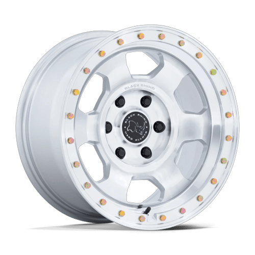 Black Rhino Hard Alloys BR029 TROOPER 17x8.5 Gloss Silver W/ Machined Face 6x135 0mm