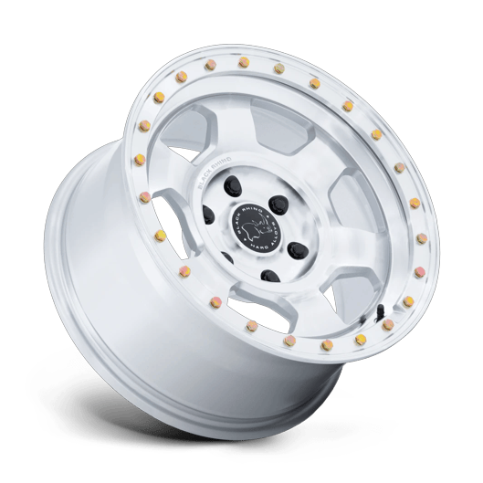 Black Rhino Hard Alloys BR029 TROOPER 17x8.5 Gloss Silver W/ Machined Face 5x114.3 25mm