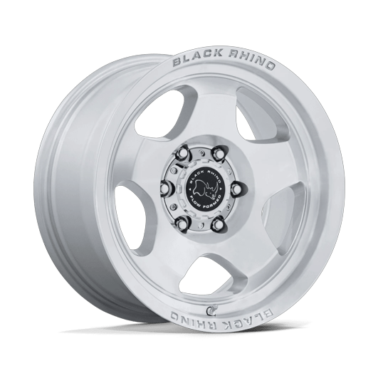 Black Rhino Hard Alloys BR031 SOL 17x8 Gloss Silver W/ Machined Face 6x135 30mm