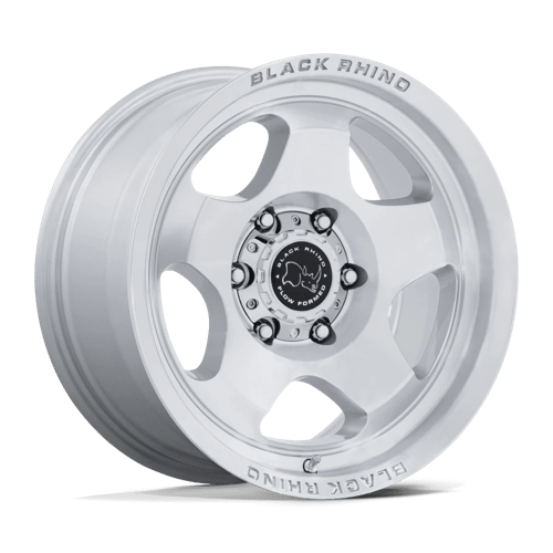 Black Rhino Hard Alloys BR031 SOL 17x8 Gloss Silver W/ Machined Face 6x135 20mm