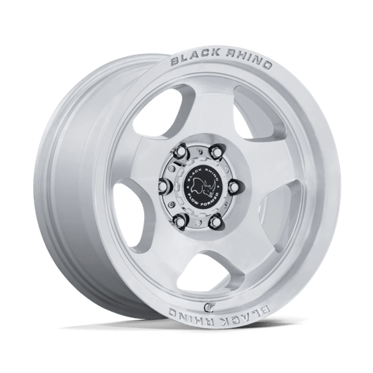Black Rhino Hard Alloys BR031 SOL 17x8 Gloss Silver W/ Machined Face 6x135 20mm