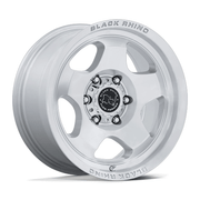 Black Rhino Hard Alloys BR031 SOL 17x8 Gloss Silver W/ Machined Face 5x114.3 30mm