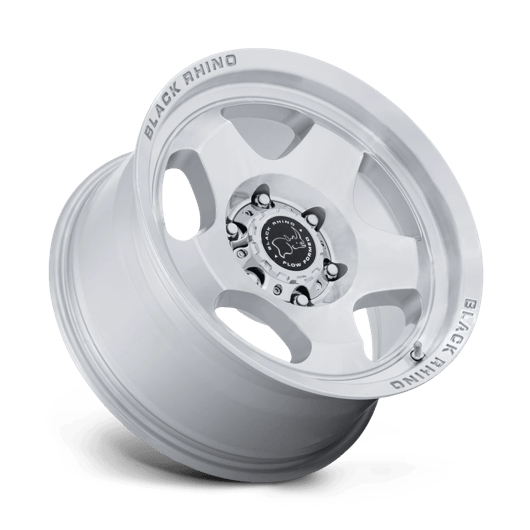 Black Rhino Hard Alloys BR031 SOL 17x9 Gloss Silver W/ Machined Face 6x135 12mm