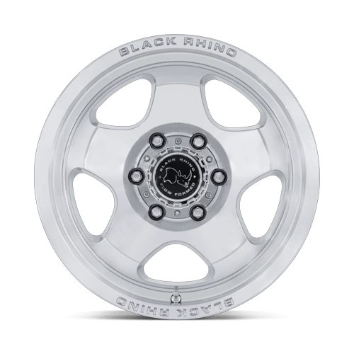 Black Rhino Hard Alloys BR031 SOL 17x8 Gloss Silver W/ Machined Face 5x114.3 38mm
