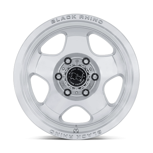 Black Rhino Hard Alloys BR031 SOL 17x8 Gloss Silver W/ Machined Face 6x135 20mm