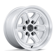 Black Rhino Hard Alloys BR032 ECHO 18x9 Gloss Silver W/ Machined Face 6x135 12mm