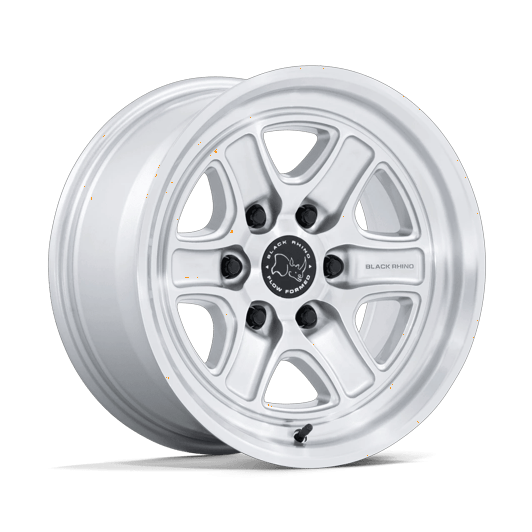 Black Rhino Hard Alloys BR032 ECHO 18x9 Gloss Silver W/ Machined Face 6x135 12mm