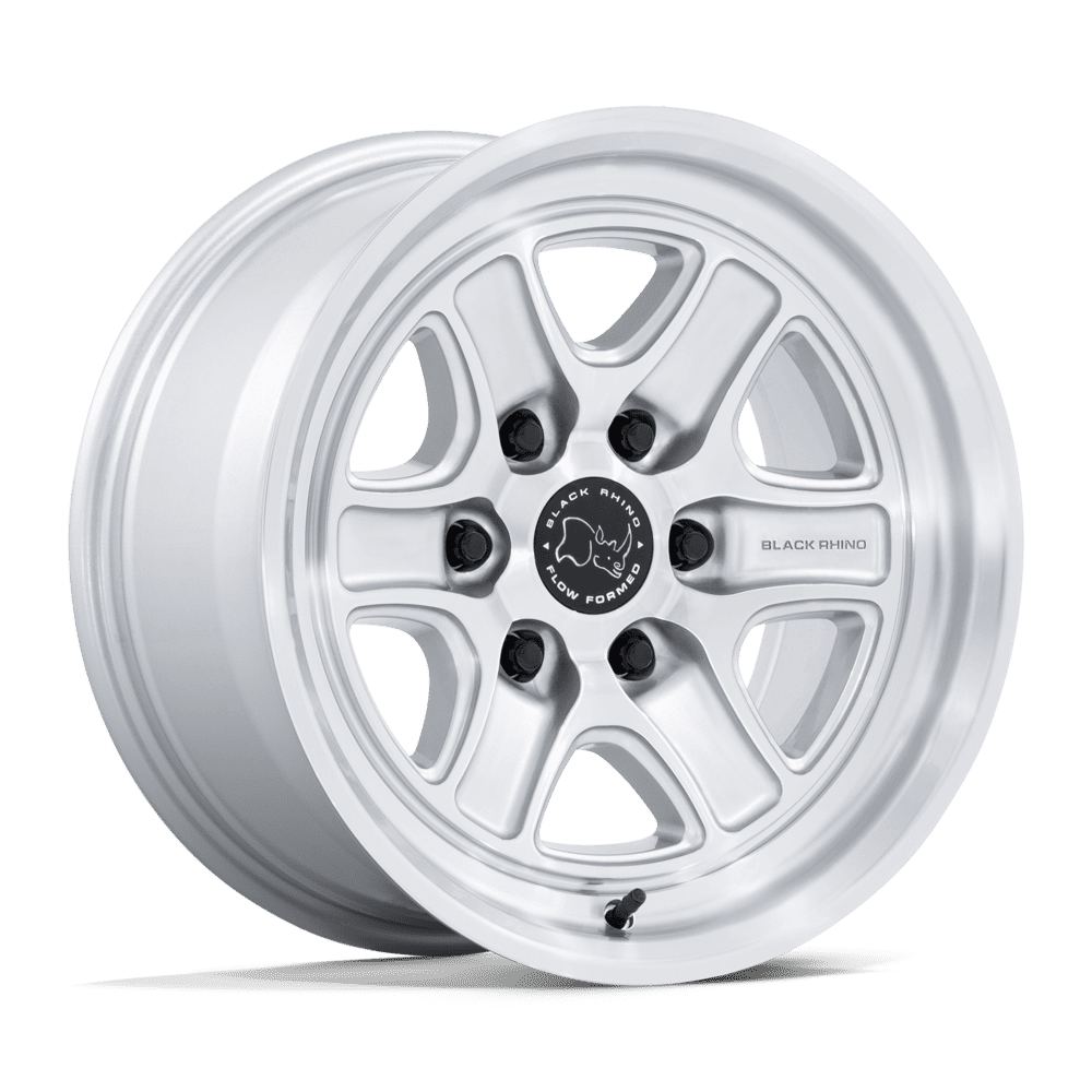 Black Rhino Hard Alloys BR032 ECHO 18x9 Gloss Silver W/ Machined Face 6x135 12mm
