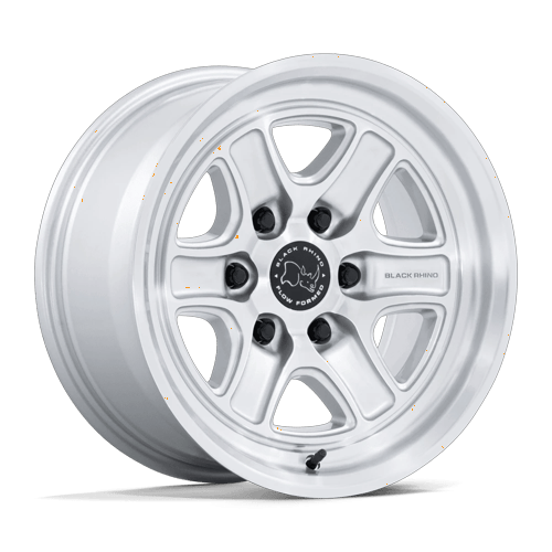 Black Rhino Hard Alloys BR032 ECHO 17x8.5 Gloss Silver W/ Machined Face 6x135 0mm