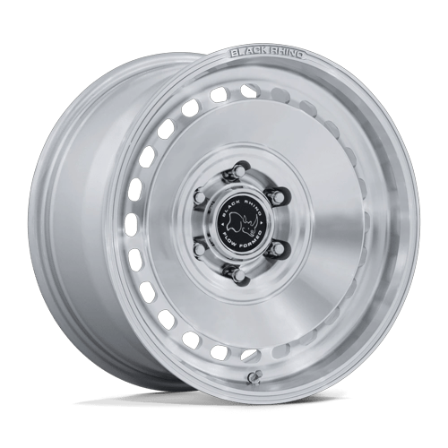 Black Rhino Hard Alloys BR036 BASIN 17x8.5 Gloss Silver W/ Machined Face 6x135 0mm