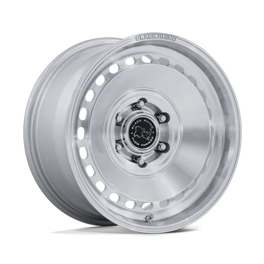 Black Rhino Hard Alloys BR036 BASIN 17x8.5 Gloss Silver W/ Machined Face 6x135 25mm