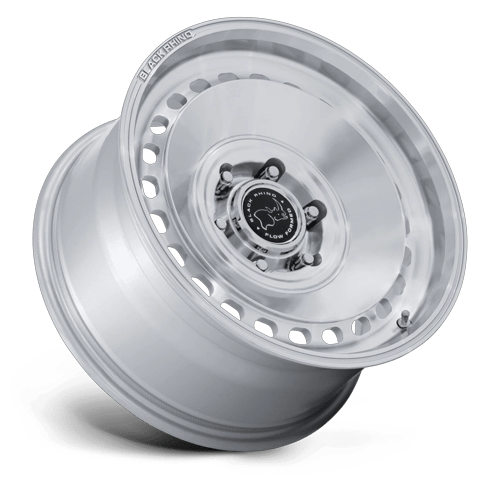 Black Rhino Hard Alloys BR036 BASIN 17x8.5 Gloss Silver W/ Machined Face 6x135 0mm