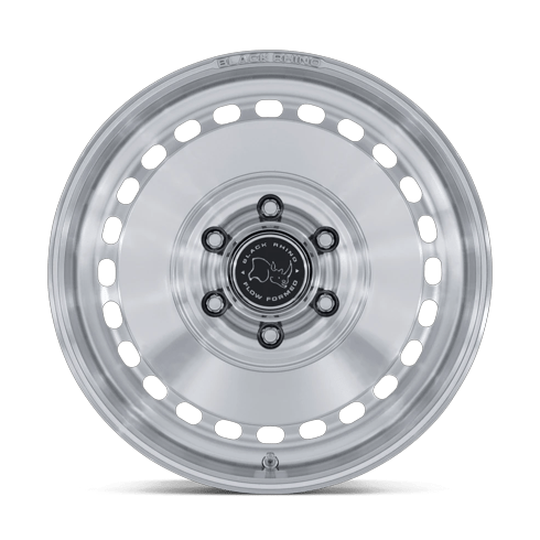 Black Rhino Hard Alloys BR036 BASIN 17x8.5 Gloss Silver W/ Machined Face 6x135 25mm