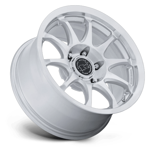 Black Rhino Hard Alloys BR038 RONIN 17x8.5 Gloss Silver W/ Machined Face 6x135 0mm