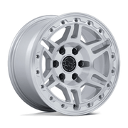 Black Rhino Hard Alloys BR039 VANGUARD 17x8.5 Gloss Silver W/ Machined Face 6x135 25mm