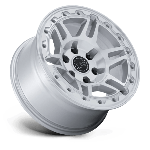 Black Rhino Hard Alloys BR039 VANGUARD 17x8.5 Gloss Silver W/ Machined Face 6x135 25mm