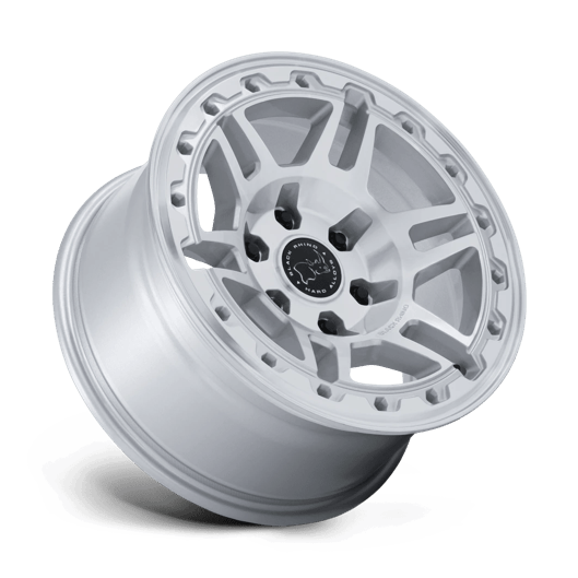 Black Rhino Hard Alloys BR039 VANGUARD 17x8.5 Gloss Silver W/ Machined Face 6x135 25mm