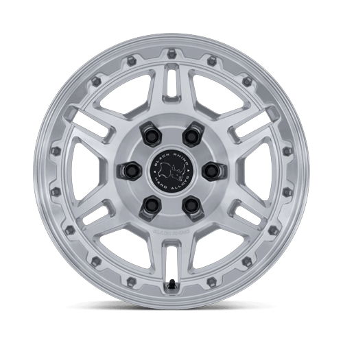 Black Rhino Hard Alloys BR039 VANGUARD 17x8.5 Gloss Silver W/ Machined Face 6x135 25mm