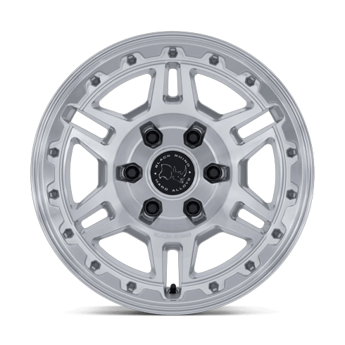Black Rhino Hard Alloys BR039 VANGUARD 17x8.5 Gloss Silver W/ Machined Face 6x135 0mm