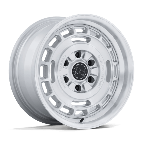 Black Rhino Hard Alloys BR600 VAGABOND 17x8.5 Gloss Silver W/ Machined Face 6x135 0mm