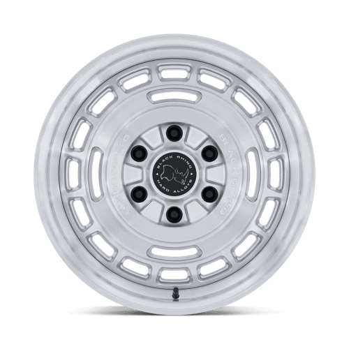Black Rhino Hard Alloys BR600 VAGABOND 17x8.5 Gloss Silver W/ Machined Face 6x135 0mm