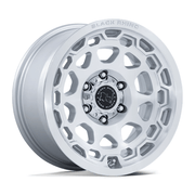 Black Rhino Hard Alloys BR026 CONGO 17x8.5 Gloss Silver W/ Machined Face 5x114.3 35mm