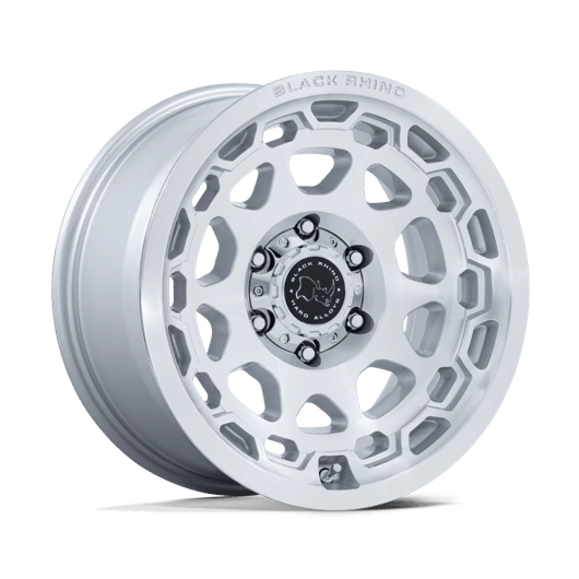 Black Rhino Hard Alloys BR026 CONGO 17x8.5 Gloss Silver W/ Machined Face 5x114.3 35mm
